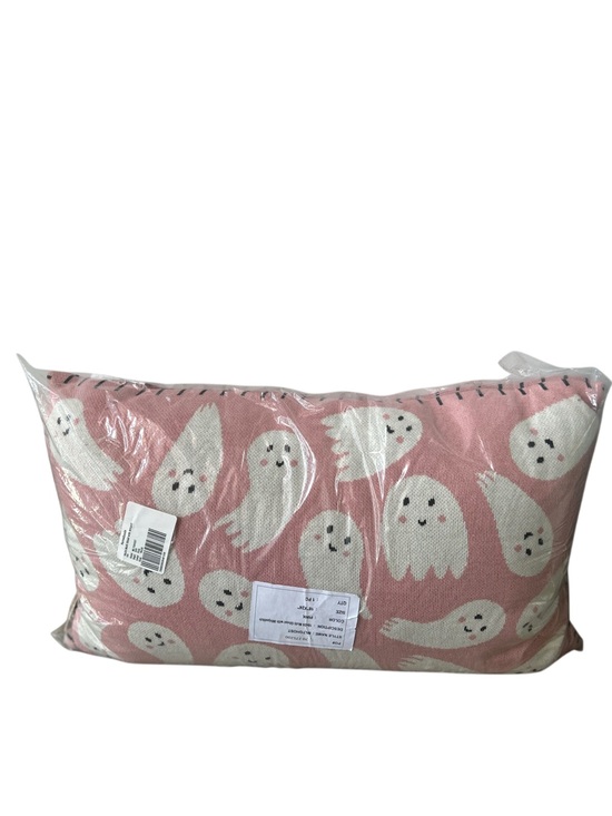 Sweet Street Other - NWT Sweet Street Pink Halloween Knit Ghost Pillow 16x24 Whipstitch Edge